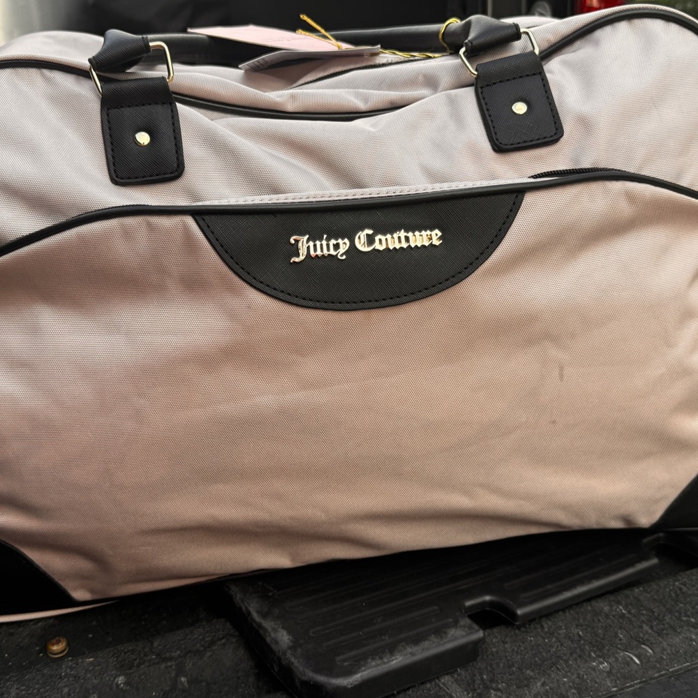 Juicy Couture Pink and Black Travel Bag